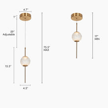 Cenlindes 1-Light 4.5" Glam Brass Globe LED Pendant Light