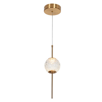 Cenlindes 1-Light 4.5" Glam Brass Globe LED Pendant Light