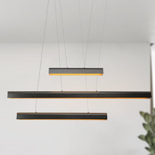 Khydeacc 3-Light 40.5" Black&Gold LED Kitchen Island Light