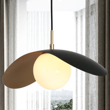 Bromeia 1-Light 20" Black and Gold Modern Pendant Light