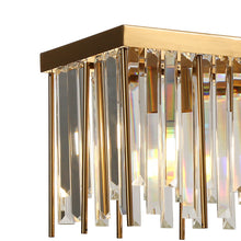 Athean 7-Light 41" Glam Rectangle Brass Kitchen Island Light