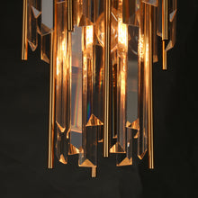 Athean 1-Light 8" Glam Brass Crystal Prism Chandelier