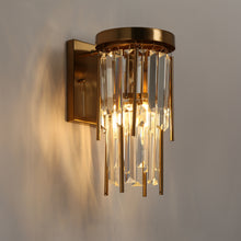 Athean 1-Light Glam Brass Crystal Wall Sconce