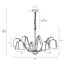 Afmean 8-Light 35" Modern Brass Chandelier