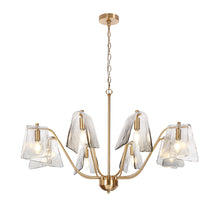 Afmean 8-Light 35" Modern Brass Chandelier