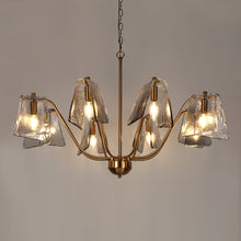 Afmean 8-Light 35" Modern Brass Chandelier