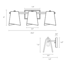 Afmean 3-Light 24" Modern Brass Vanity Light