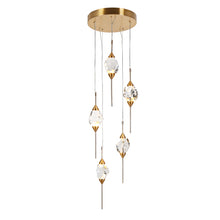 Lucivagus 5-Light 14.5" Modern Brass Cluster LED Chandelier