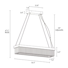 Labradorite 1-Light 31.5"Modern Rectangle LED Kitchen Island Light