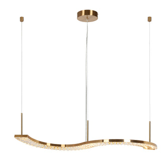 Macrobotrys 1-Light 43" Brass Linear LED Kitchen Island Light