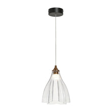 Juanshin 1-Light 7.5" Modern Black and Brass LED Pendant Light