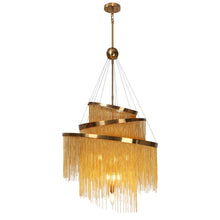 Tracienuri 7-Light 24" Glam Black and Brass Chandelier