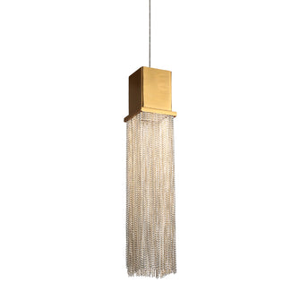 Shoebill 1-Light 3.5" Glam Brass Cylinder LED Pendant Light