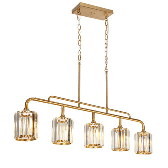 Lyngearary 5-Light 47" Modern Brass Linear Kitchen Island Light