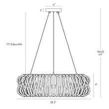 Eurydamas 6-Light 28" Glam Brass Drum Crystal Chandelier