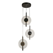 Philodendron 3-Light 17.5" Modern Black Cluster LED Chandelier