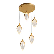 Evacampbell 5-Light 21" Modern Gold Cluster LED Chandelier