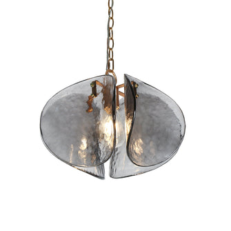 Rajinloosm 1-Light 16-in Modern Gold Pendant Light with Gray Glass