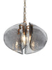 Rajinloosm 1-Light 16-in Modern Gold Pendant Light with Gray Glass