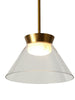 Orthosting 1-Light 12-in Modern Dome Brass LED Pendant Light