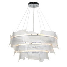 Seleneifyra 3-Light 43" Modern Tiered Nickel LED Chandelier