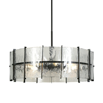 Fiorekaury 8-Light 31.5" Modern Drum Black Chandelier