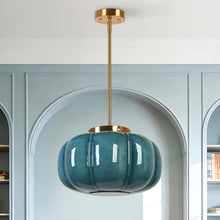 BULE Pumpkin glass lamp