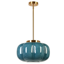 BULE Pumpkin glass lamp