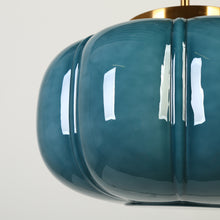 BULE Pumpkin glass lamp