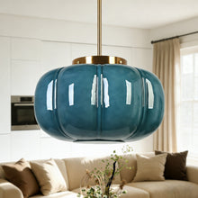 BULE Pumpkin glass lamp