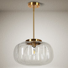 Transparent white pumpkin glass chandelier