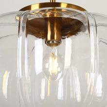 Transparent white pumpkin glass chandelier