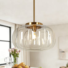 Transparent white pumpkin glass chandelier