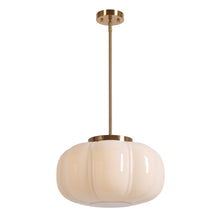 Beige pumpkin glass lamp
