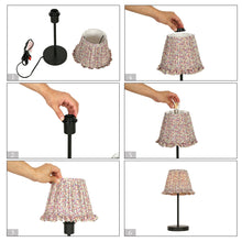 American-style fabric pleated cute desk lamp