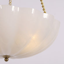 Pumpkin clear cloud glass pendant
