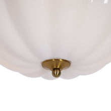 Pumpkin milk glass Semi-Flush Ceiling Lights