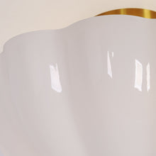 Pumpkin milk glass Semi-Flush Ceiling Lights
