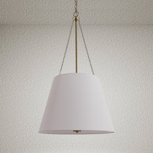 6-lights Gold Drum Shade Chandelier