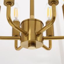 6-lights Gold Drum Shade Chandelier