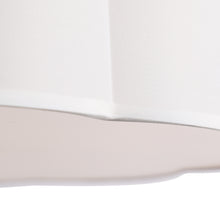 beige flower-patterned fabric chandelier