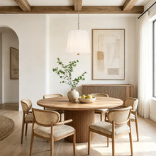beige flower-patterned fabric chandelier