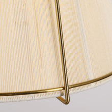 Wire-mesh beige cotton thread chandelier