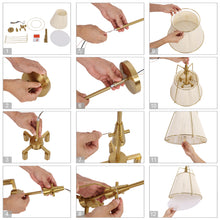 Wire-mesh beige cotton thread chandelier