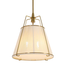 Wire-mesh beige cotton thread chandelier