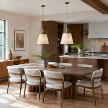 Wire-mesh beige cotton thread chandelier
