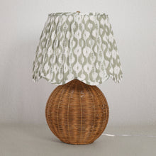 aqua floral table lamp