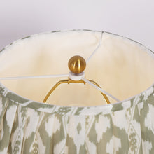 aqua floral table lamp