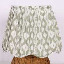 aqua floral table lamp