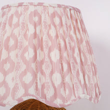 light red floral table lamp